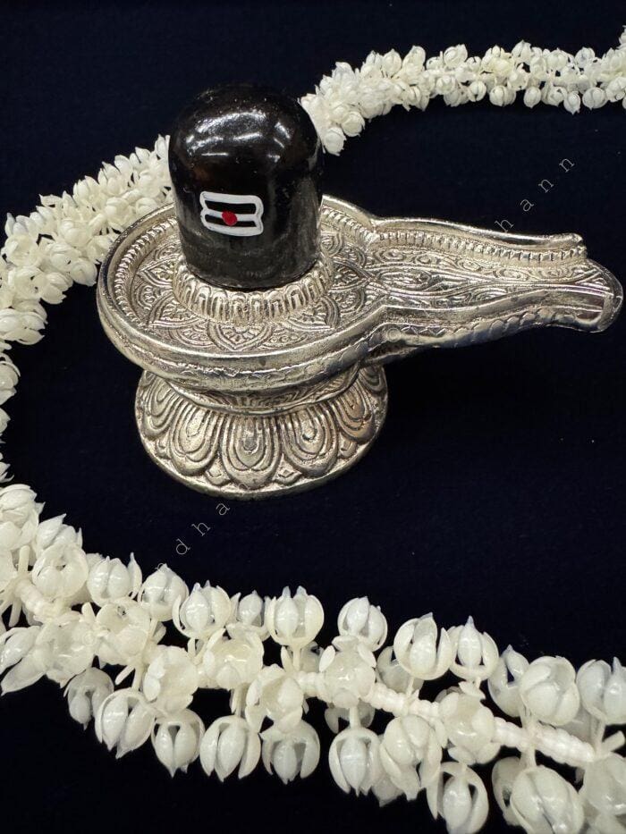 German silver and stone shivaling - Image 5