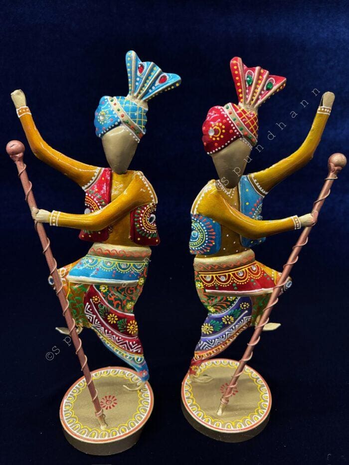 Dancing Baisakhi Figurines Set of 2 - Image 5