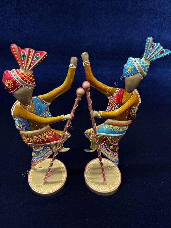 Dancing Baisakhi Figurines Set of 2 - Image 3
