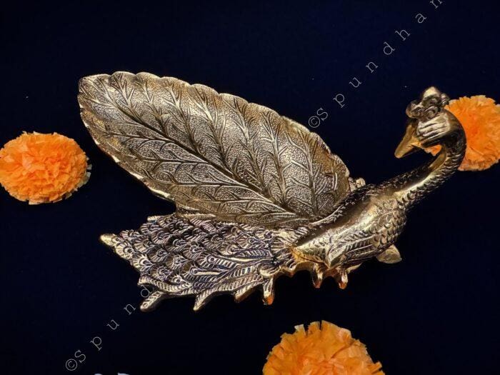 Peacock Platter in Silver - Image 7