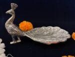 Peacock Platter in Silver - Image 6