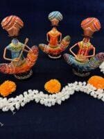 Tribal Musicians Figurines sitting Set of 3 - Image 3