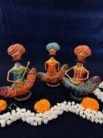 Tribal Musicians Figurines sitting Set of 3