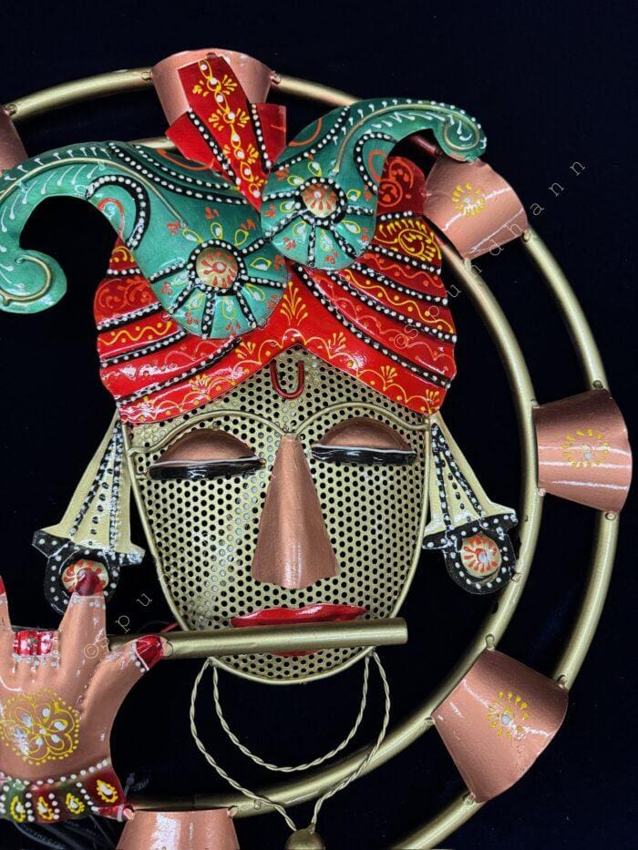 Krishna Hanging Circular with Lights - Image 4