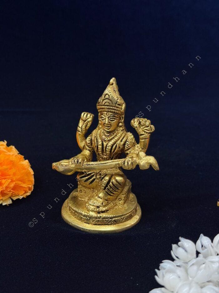 Saraswati Murti in Brass - Image 3