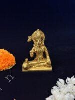 Sitting Hanuman Murti in Brass