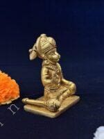 Sitting Hanuman Murti in Brass - Image 4