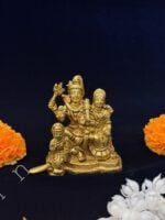 Shiv Parvati Murti in Brass - Image 4