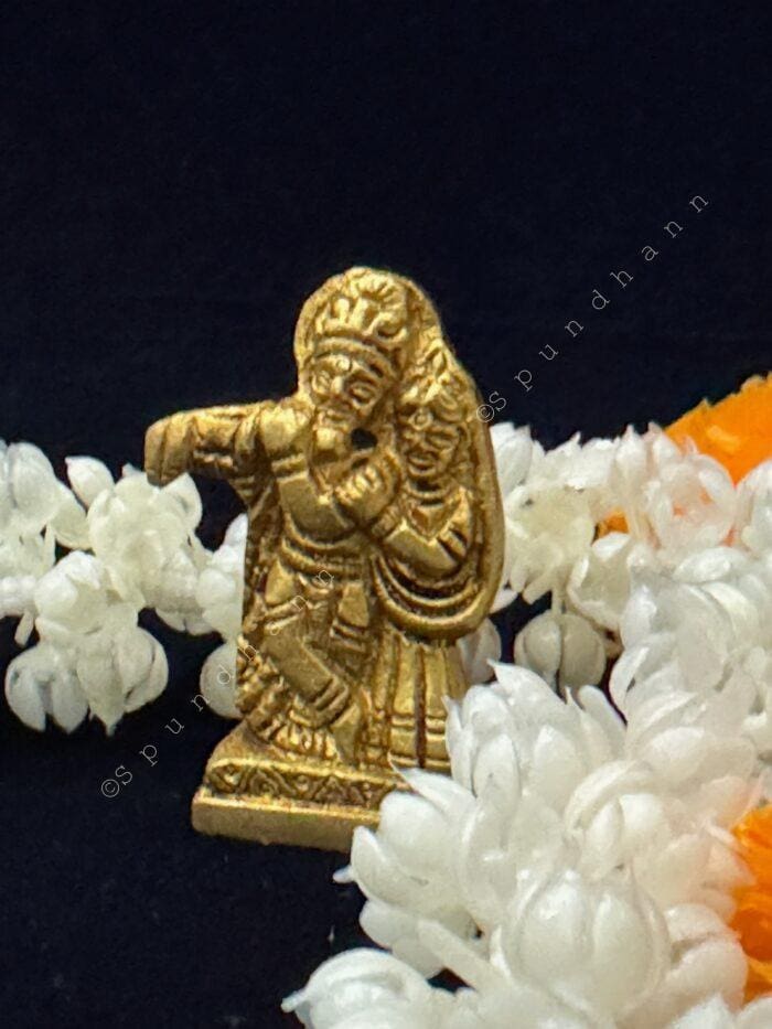 Radha Krishna Murti in Brass - Image 2