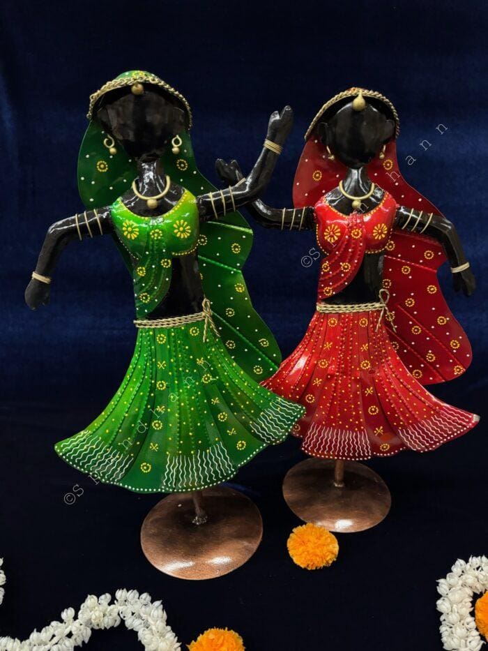 Dancing Tribal Figurine Set of 2 - Image 3